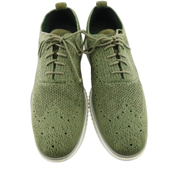 COLE HAAN Zerogrand Olive Green Wingtip Oxford Lace Up Walking Shoes Sneakers 11